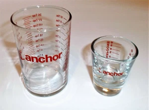 Dos gafas de medición transparente ANCLA 5 onzas + 1 onza barra de escopeta de cocina - Imagen 1 de 4