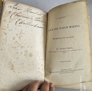 A Treatise on Clock and Watch Making - Thomas Reid - Second Ed. 1844 with Plates - Bild 1 von 11