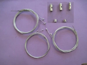 Bowdenzug Set + Schraubnippel Mofa Moped Gaszug Bremszug Schaltzug Kupplungszug  - Bild 1 von 2