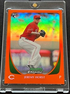 2011 BOWMAN CHROME - ORANGE REFRACTOR - JEREMY HORST (RC) #47, Serial #'d 13/25
