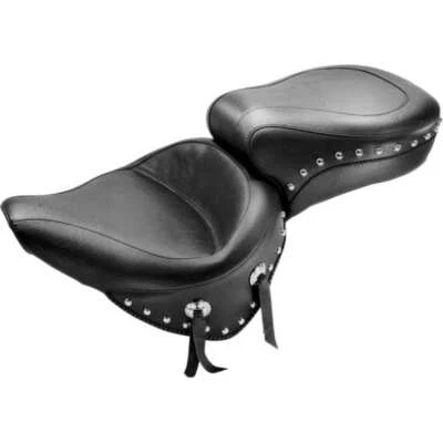 Mustang 75072 Studded Wide Style 2-up Seat Harley Softail 00-05 FXST 00-07 FLST - Imagem 1 de 2