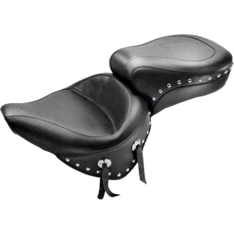 Mustang 75072 Studded Wide Style 2-up Seat Harley Softail 00-05 FXST 00-07 FLST - Изображение 1 из 2