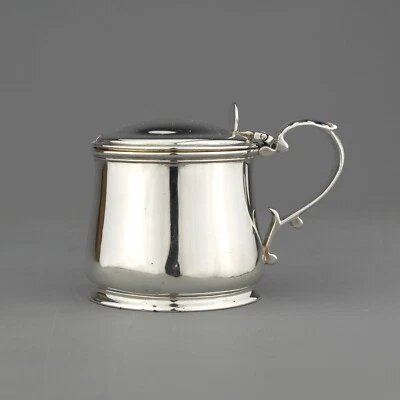 Antique Georgian Solid Sterling Silver Mustard Pot - RUNDELL & BRIDGE - Lon 1827 Foto 1 de 4