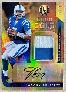 2020 Panini Gold Standard Good as Gold #GG22 Jacoby Brissett Auto Relic #10/10 - Bild 1 von 6