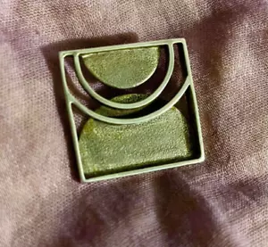 Geometric 1970's vintage sterling silver? tie tack, pin - Picture 1 of 13