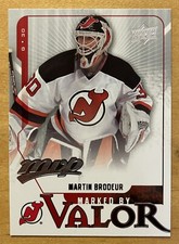 Martin Brodeur 2008-09 Upper Deck MVP Marked By Valor Insert #MV1 Mint Condition