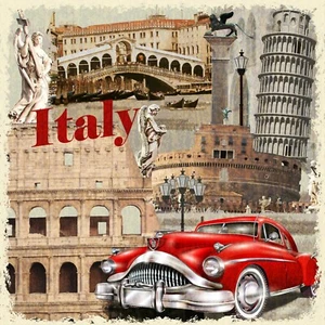 Reproduction Vintage Italy Poster, Home Wall Art, Size: A2 - Picture 1 of 1