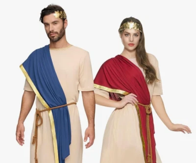 Adult Toga Costume Spooktacular Creations S New Tunic 2 Sashes Belt Headband - Image 1 of 2