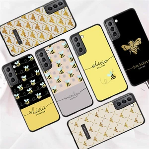 Personalised Name Phone Case For Samsung Galaxy S23 S21 S24 Ultra Bee Cute Cover - Picture 1 of 66