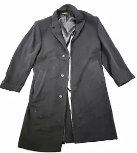 Lauren Ralph Lauren Coat Mens Size 44R Black Wool Pea Coat Trench Outdoor Adult - Picture 1 of 16