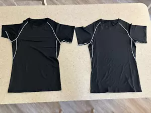 Men’s Quick Dry Elastic Short Sleeve T-Shirt Fitness Running Tight Sports LARGE - Picture 1 of 2