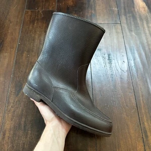 VTG Work Boots Men's 8 Brown Leather Waterproof Insulated USA Made Warm 80s - Picture 1 of 14
