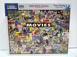 White Mountain "MOVIES" Puzzle 1000 größere Teile NEU/VERSIEGELT - Bild 1 von 6