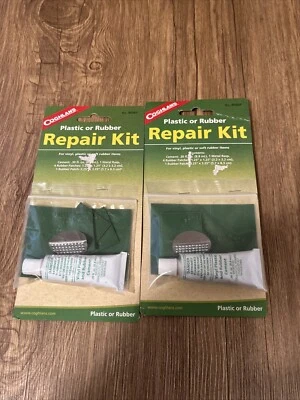Lote de 2 juegos kit de reparación de goma plástica para camping con 0,3 oz. Parche de goma para raspaduras de cemento 5 Foto 1 de 4