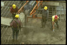 237028 Cement Pouring Crew And Conveyor Belt A4 Photo Print
