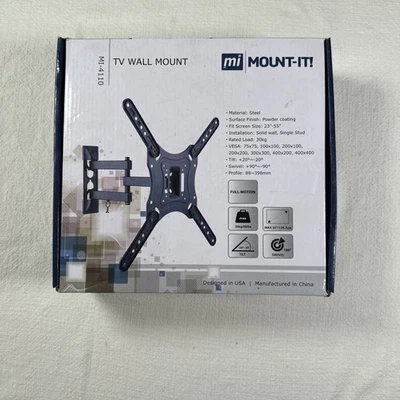 Mount-It! MI-4110 TV Wall Mount Full Motion for Flat TVs 23" - 55", Up to 66 lbs - Image 1 of 4