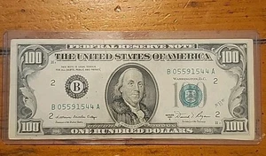Old Small Head 1981A $100 Bill Serial Number B05591544A New York 44yrs Old Bill - Picture 1 of 6