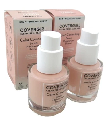 2pk COVERGIRL Clean Fresh Skincare Serum Primer and Moisturizer Light 1.0 fl oz - Image 1 of 4