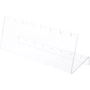 Plymor Clear Acrylic 8 Pen Holder (Angled-Front), 4.25" H x 12" W x 3.625" D - Picture 1 of 1