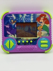 Vintage 1990 Disney The Little Mermaid LCD Handheld Video Game Pink Purple Tiger - Picture 1 of 3