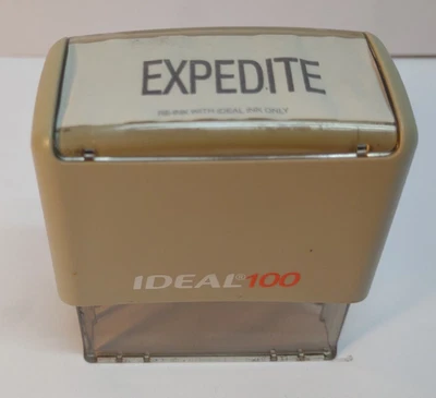 Expedite Rubber Stamp Ideal 100 Self Inking Black Ink - Image 1 of 4