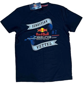Sebastian Vettel Red Bull Racing T-Shirt Unused F1 Team Merchandise Navy w/tag - Picture 1 of 4