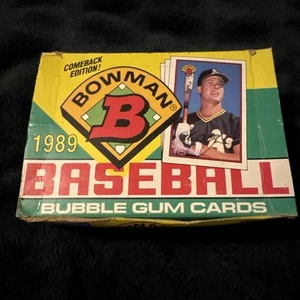 1989 BOWMAN BASEBALL WAX BOX - 36 SEALED PACKS - MAYBE FIND GRIFFEY JR. ROOKIE! - Picture 1 of 6