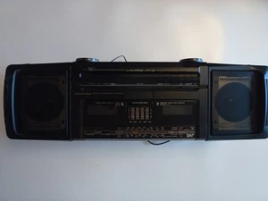 JVC PC-W100 Stereo Portable Companent System Double Kassettenrecorder BOMBOX - Bild 1 von 7