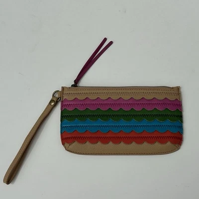 Relic Women's Takeaway Scalloped Wristlet Multi Color Leather 5” x 8” - Image 1 of 4