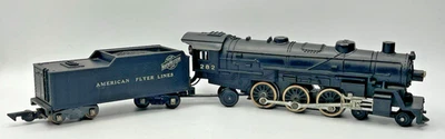 American Flyer S Gauge #282 Pacific Loco/Tender - Solid Excellent Nice Runner - Image 1 of 4