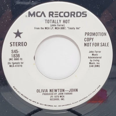 Olivia Newton John Totally Hot промо 7 дюймов 45 об/мин M - виниловая пластинка 70-х 45 - Изображение 1 из 2