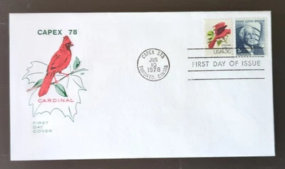 13c CAPEX Wildlife: Cardinal # 1757a 1978 FDC House of Farnam - Image 1 of 2