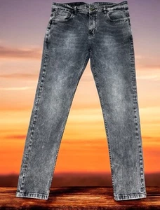 Pantalones de mezclilla retro Paper Money para hombre 38x31 lavado ácido pierna recta Y2K ropa de calle - Imagen 1 de 4