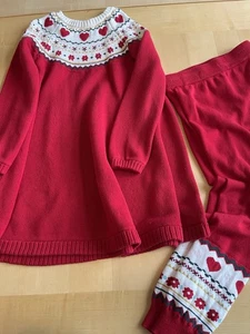 Hanna Andersson Baumwolle Strick Langarm Kleid und Leggins Mädchen 130 US 8 - Bild 1 von 5