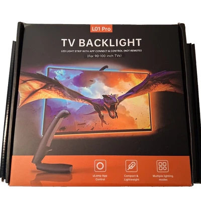 LED TV Backlight 21.3ft for 90-100" Screen, App Connect And Control (Open Box) - Image 1 of 4