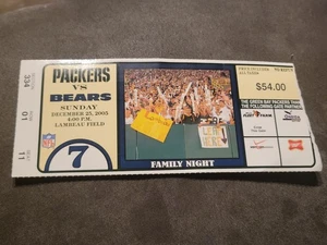 Chicago Bears @ Green Bay Packers Ticket Stub 25.12.2005 Lambeau Field Platz 11 - Bild 1 von 8