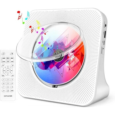 Bluetooth CD Player: Portable with AUX, HiFi Speaker, FM Radio & Remote Control - Image 1 of 4