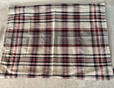 Tommy Hilfiger Fundas de almohada estándar a cuadros reversibles a rayas rojo blanco azul 2 piezas Foto 1 de 4