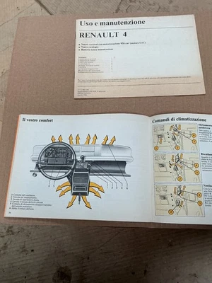 Manuale uso e manutenzione RENAULT 4 dell’aprile 186 - Immagine 1 di 3