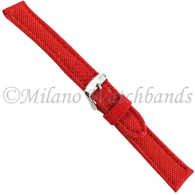 Rojo Morellato de 18 mm con punto blanco hecho con tela de Kevlar y banda de goma para hombre Foto 1 de 3