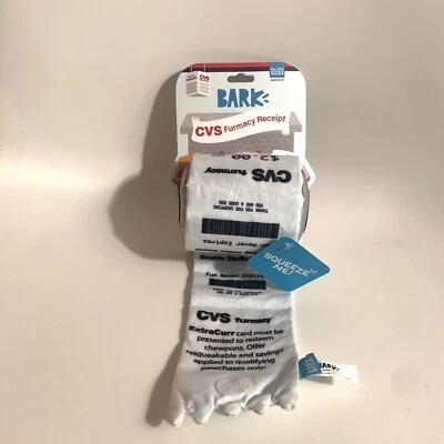  NUEVO juguete para perros Bark & CVS Pharmacy 'CVS FURMACY RECIBMENT' - chirridos y arrugas Foto 1 de 3