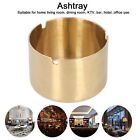 (Gold)Ashtray Stainless Steel Thicken Windproof Smoking Tray Cigarette EC