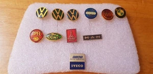FIAT OPEL BMW VW VOLKSWAGEN VOLVO DEUTZ FORD AUTOMOTIVE PIN BADGE 60s RARE LOT - Picture 1 of 4