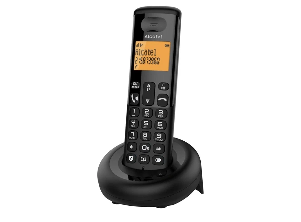Alcatel E260 – Schnurloses DECT-Telefon: Kompaktes Design, schwarz - Bild 1 von 1