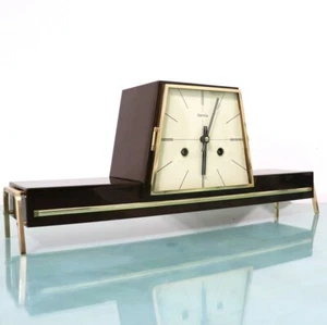 HERMLE Mantel Top Clock Vintage 1962 ICONIC! High Gloss 3 Bar 8 days 3 Bar Chime - Picture 1 of 24