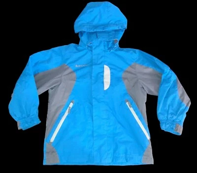 Chaqueta impermeable Snozu azul y negra para niños talla pequeña  Foto 1 de 4