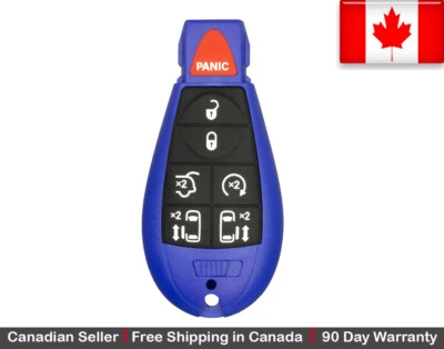 1x. New Blue Keyless Entry Remote Key Fob For Chrysler Dodge Volkswagen Caravan. — 第 1/2 张图片