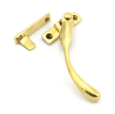 From The Anvil 45397 Polished Brass Night-Vent Locking Peardrop Fastener - RH - Image 1 of 4