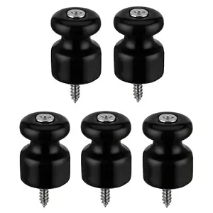 5er PACK I Porzellan Retro Vintage Insulator Isolatoren I Kabelhalter I schwarz - Bild 1 von 12