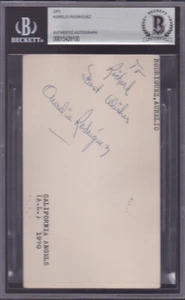 Aurelio Rodriguez (d.2000) Signed 1970 GPC Government Postcard Tigers BAS - Picture 1 of 2
